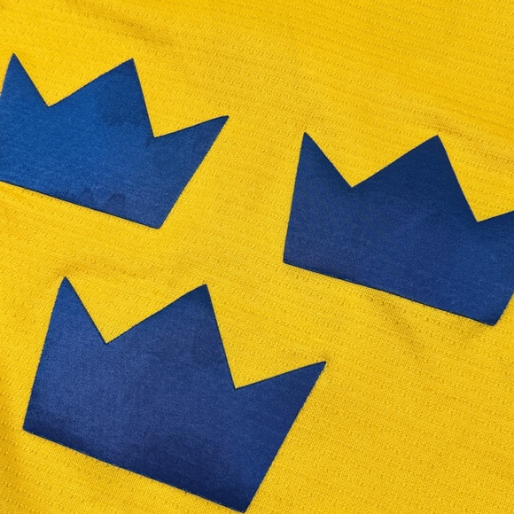 Vintage 90s Nike Sweden National Hockey #7 Nagano Olympics 1998 Jersey Mens L - Picture 7 of 15